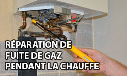 Dépannage fuite de gaz pendant la chauffe