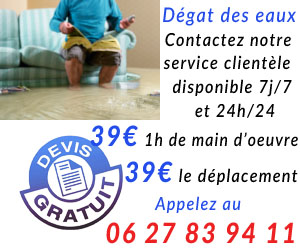 Réparation dégâts des eaux par plombier paris 8