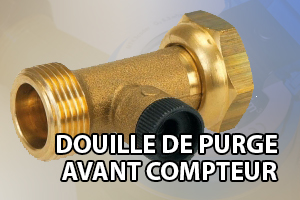 douille de purge avant compteur d'eau