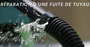 Réparation d'une fuite de tuyau