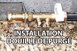 installation douille de purge