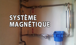 système magnétique de filtre anti-calcaire