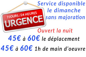 Serivce disponible de nuit comme de jour sur le 75008
